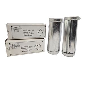 NEW 2 Pampered Chef Bread Tubes‎ Baking 1570 Star + 1560 Heart Shaped Loaf Pan
